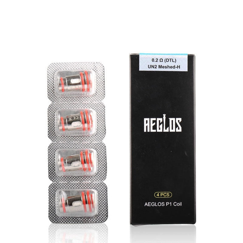 Uwell Aeglos P1 Replacement Coils (4 Pack) - Compatible with Aeglos P1 Pod System - Perfect for Vaping Enthusiasts - Ideal for Home, Travel & On-the-Go Use