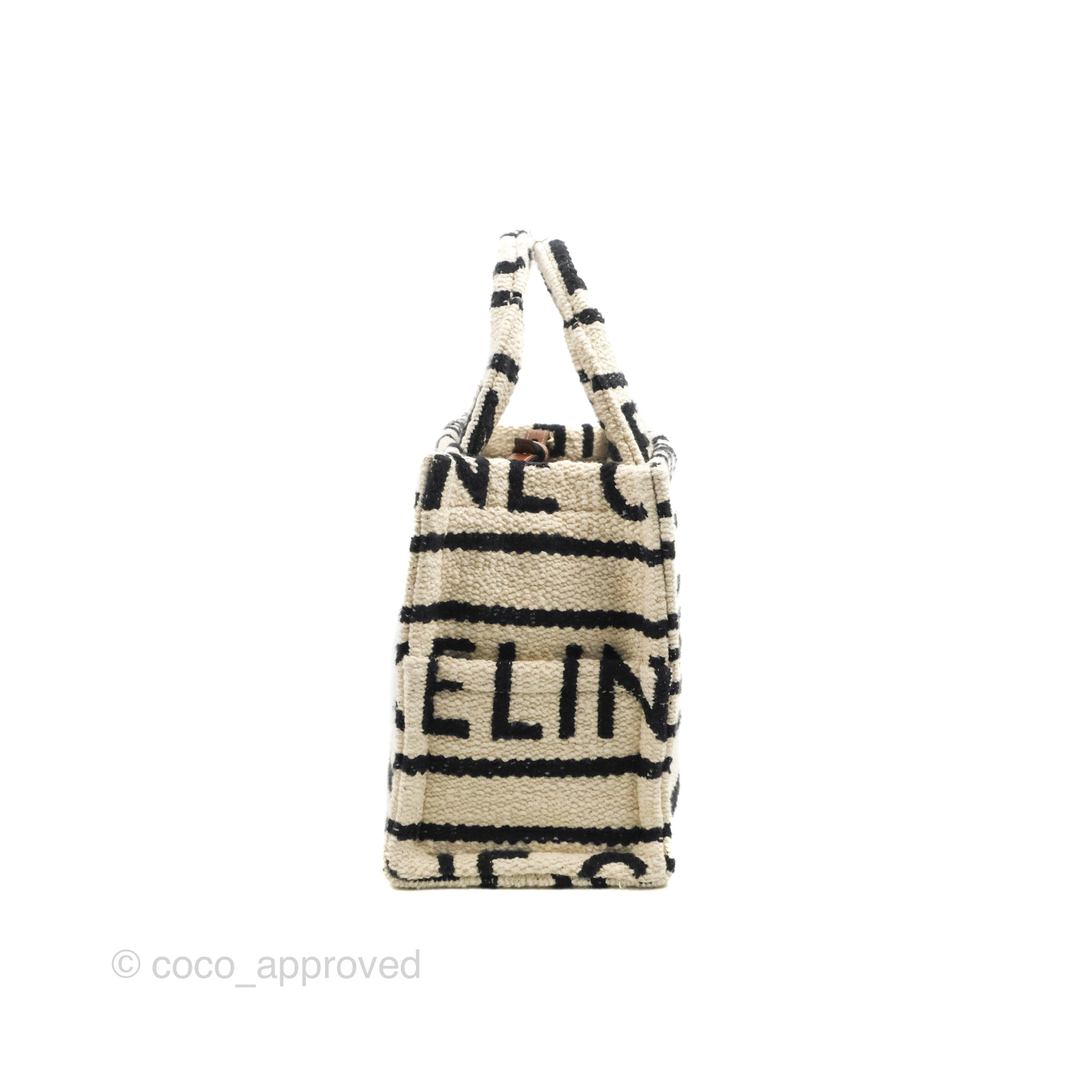 Celine Small Cabas Thais Textile Tote Bag in White - Luxury Designer Handbag for Women, Perfect for Work, Travel & Everyday Use