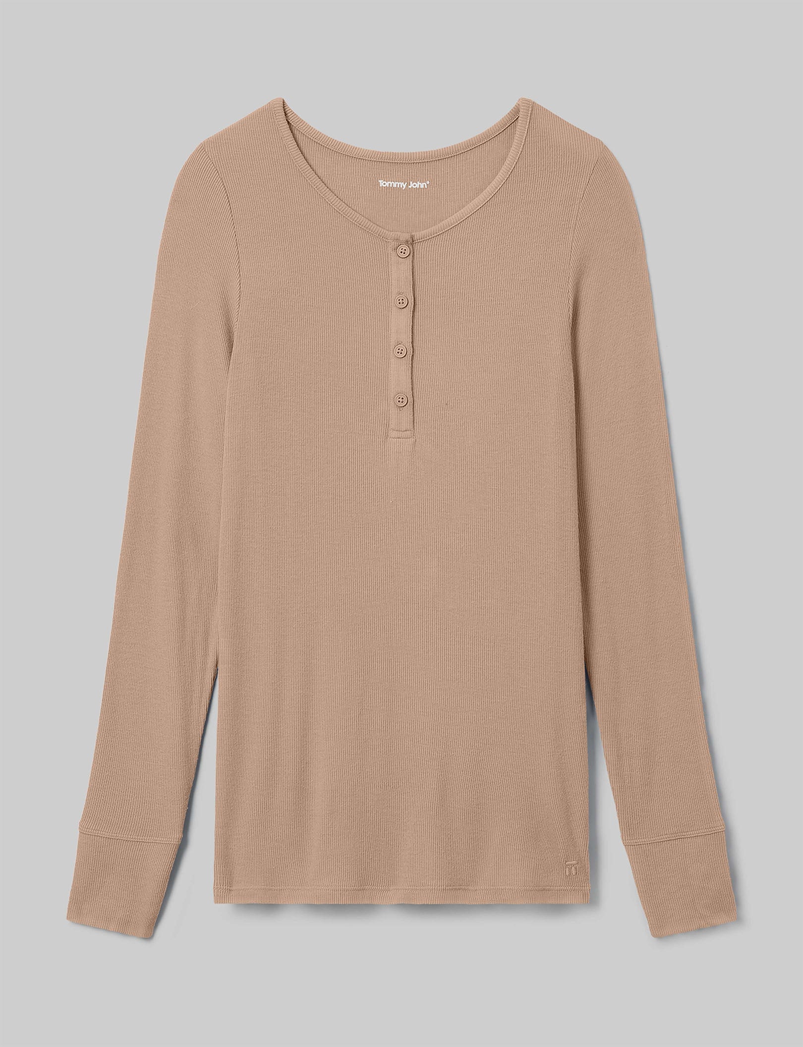 Women's Casual Henley T-Shirt - Soft Long Sleeve Button Down Shirt for Relaxing at Home, Weekend Outfits & Layering
