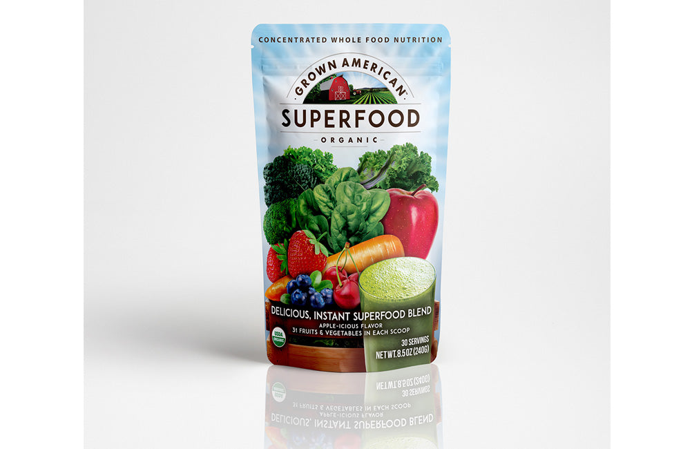 Organic Grown American Superfoods - Premium Nutrient-Rich Superfood Blends for Smoothies, Salads & Healthy Lifestyle | Vegan, Gluten-Free & Non-GMO