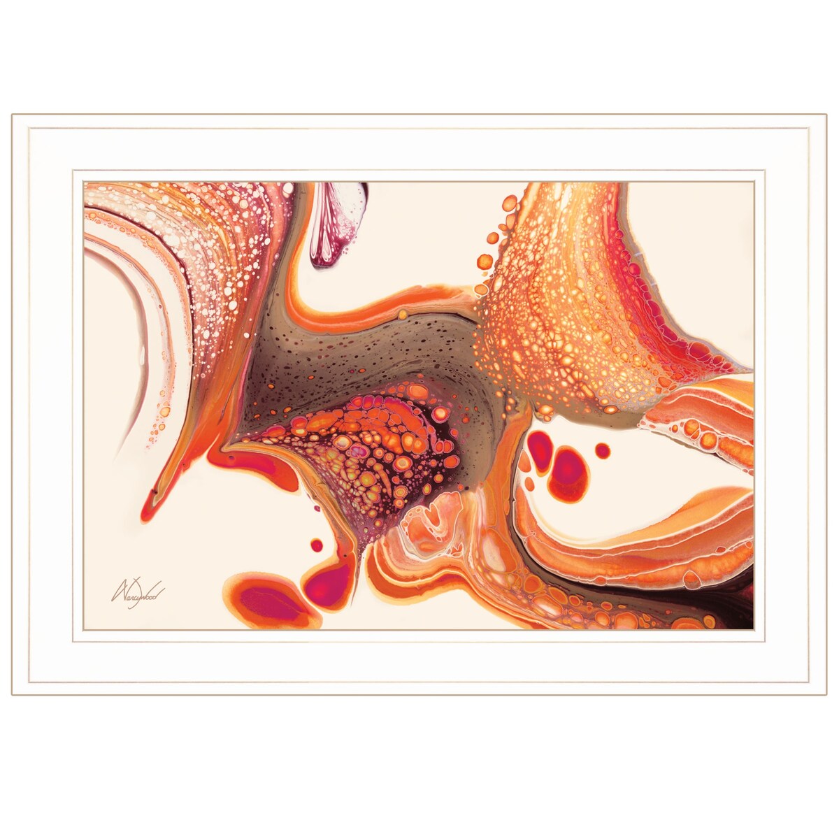 Below the Surface by Nancy Wood - Ready to Hang Framed Art Print with White Frame - Perfect for Living Room, Bedroom & Office Decor