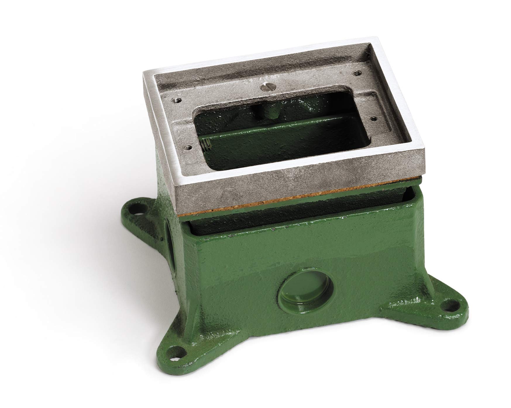 Lew Electric 1101-58-A Adjustable Aluminum Floor Box - 1 Gang Recessed Electrical Outlet for Home & Office | Ideal for Conference Rooms, Living Spaces & Commercial Buildings