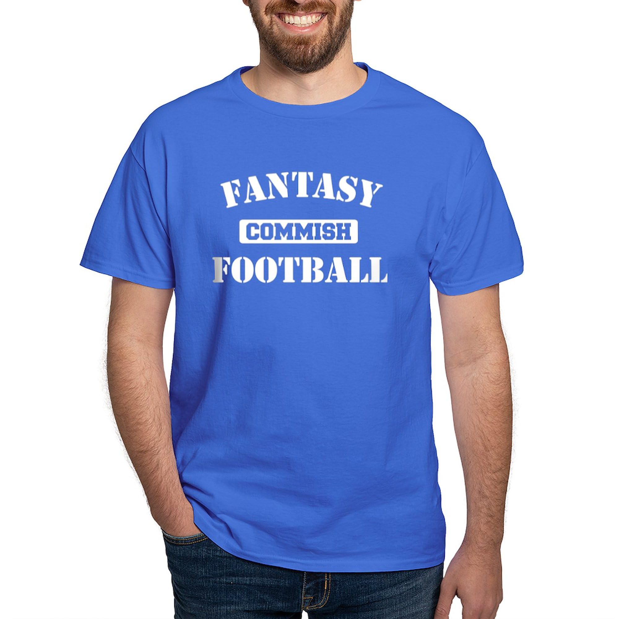Fantasy Football Commissioner Dark T-Shirt for Men - 100% Cotton Classic Graphic Tee | Perfect for Game Day, Sports Bars & Fantasy League Events