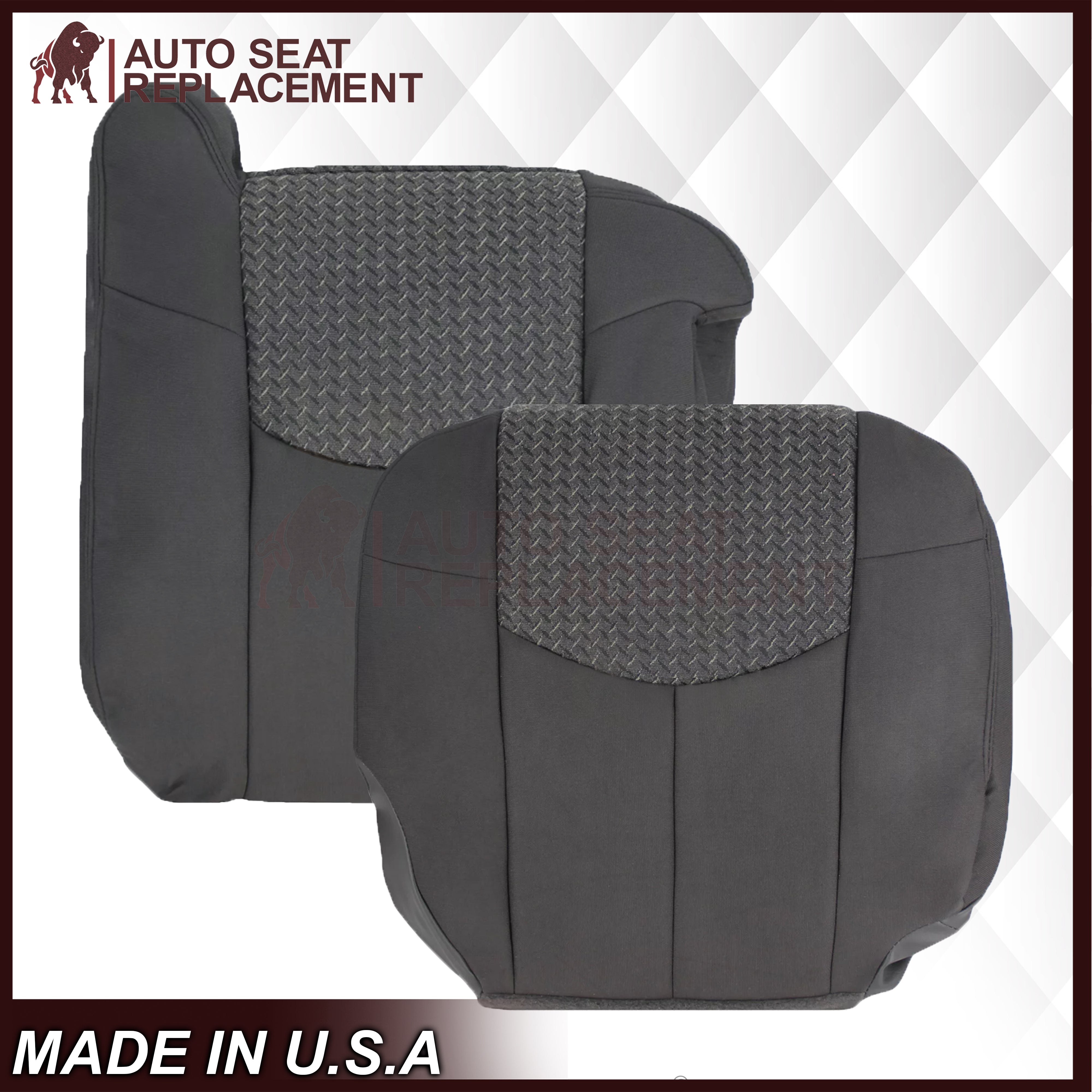 2002 Chevy Avalanche 1500/2500 Replacement Cloth Seat Covers - Dark Gray | Durable & Custom Fit | Perfect for Road Trips & Daily Commutes