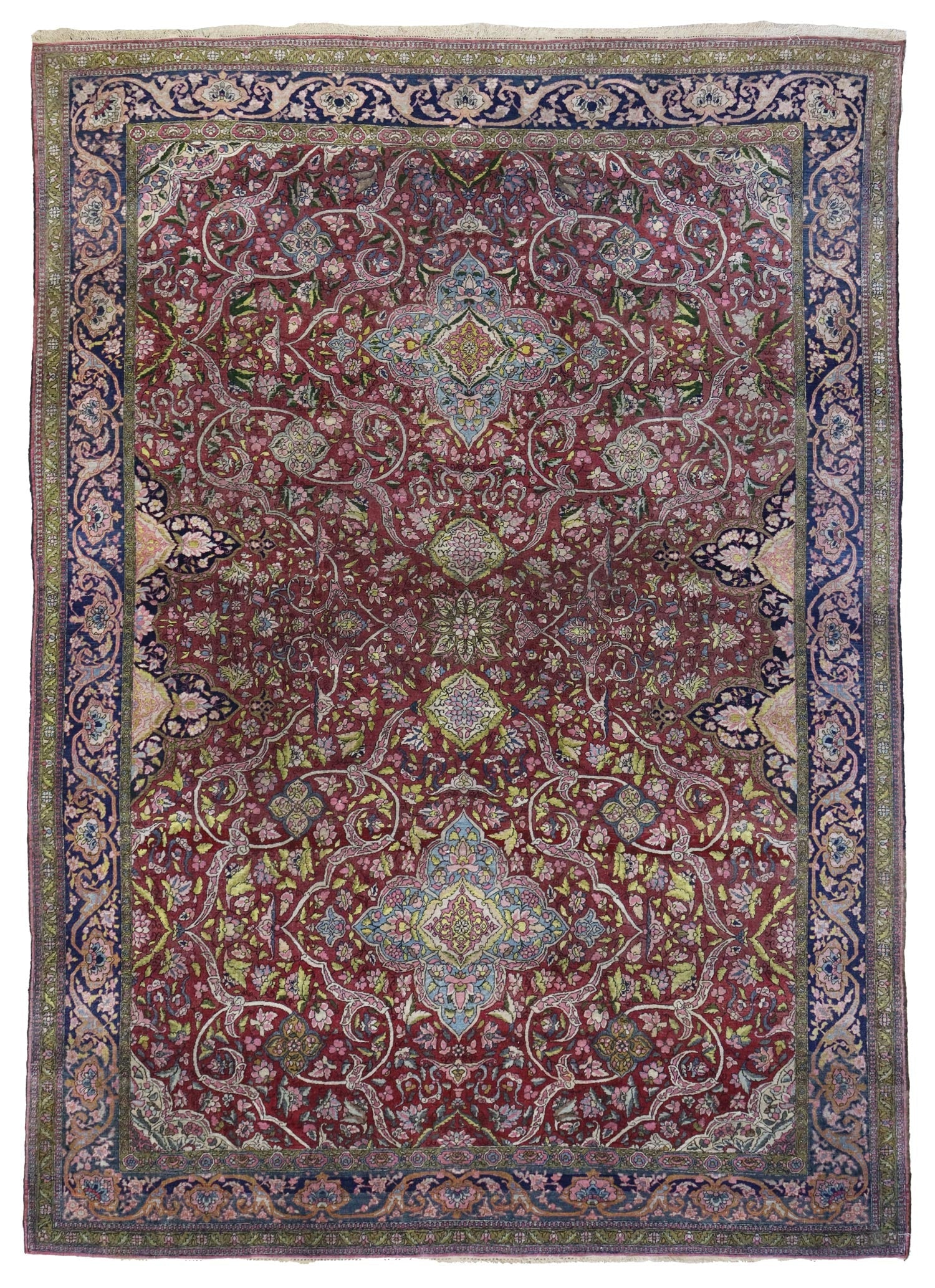 Antique Isphahan Handwoven Traditional Persian Rug - J67187 - Perfect for Living Room, Bedroom & Home Decor