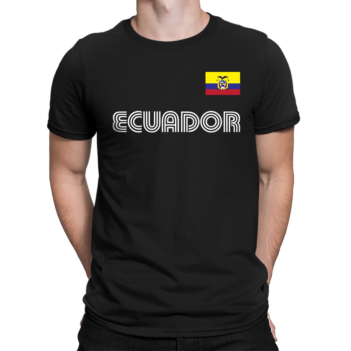 SpiritForged Apparel Ecuador Soccer Jersey Men's T-Shirt - Authentic Football Shirt for Fans & Players - Perfect for Match Days, Training & Casual Wear