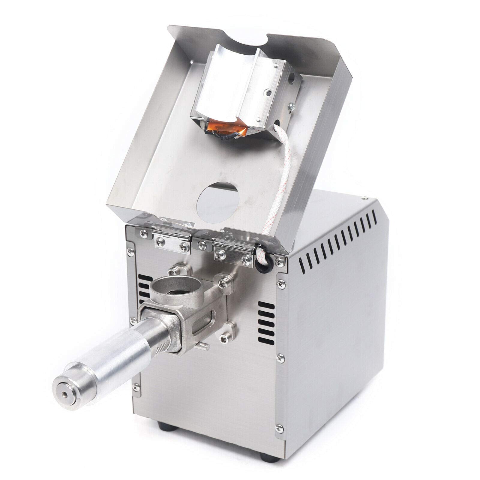 600W Stainless Steel Automatic Oil Press Machine - Digital Temperature Control, High Oil Extraction, 110V Commercial Grade - Perfect for Home & Commercial Use, Making Olive, Peanut, and Sunflower Oil
