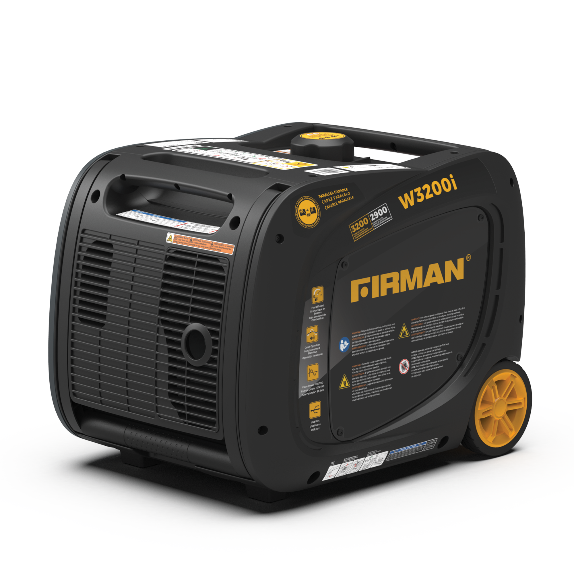Refurbished 3200W Gas Inverter Generator with Recoil Start - Perfect for Camping, RV Trips & Emergency Power Backup