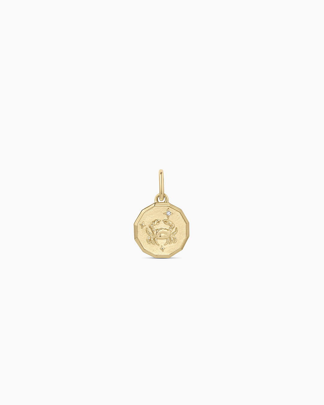 12 Zodiac Diamond Coin Charm Pendant Necklace - Perfect for Birthdays, Gifts & Astrology Jewelry Collections