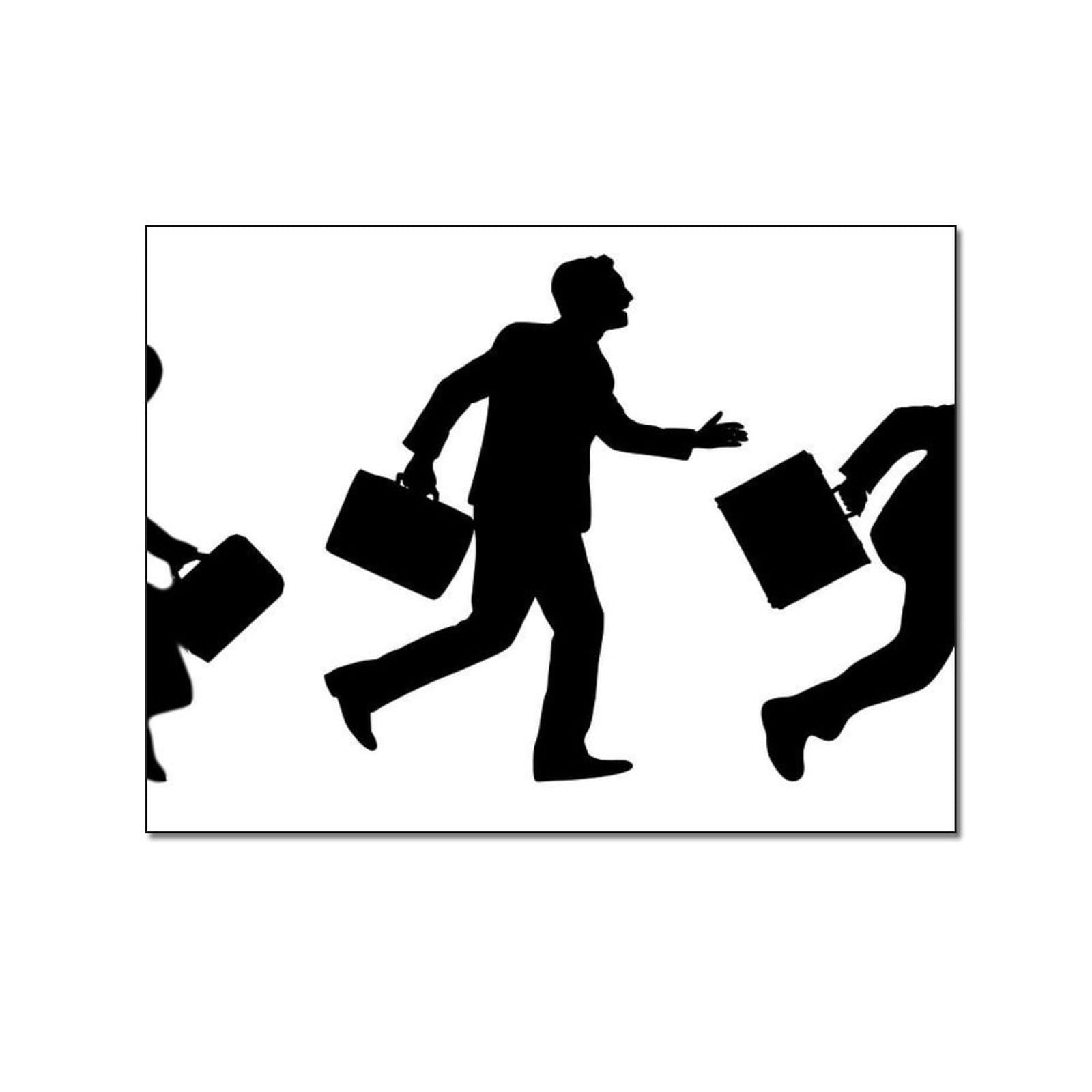 Abstract Oil Painting Canvas Art Print - Motivational Business & Career Success Evolution Climbing Poster - Office & Living Room Wall Decor Picture for Home & Workspace Inspiration