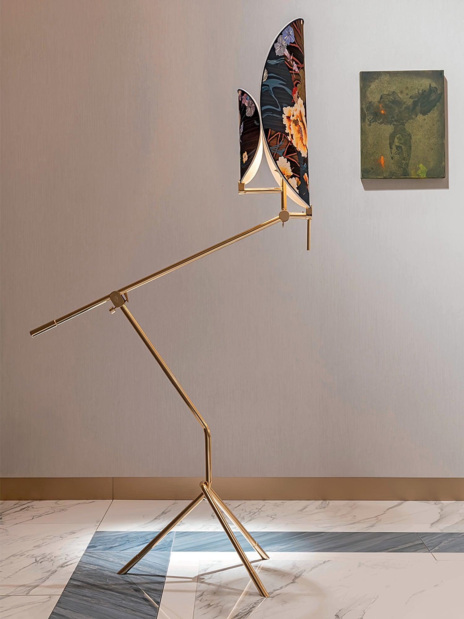 Floral Nocturne Floor Lamp - Elegant Home Decor Lighting for Living Room, Bedroom & Office - Romantic Ambience & Soft Illumination