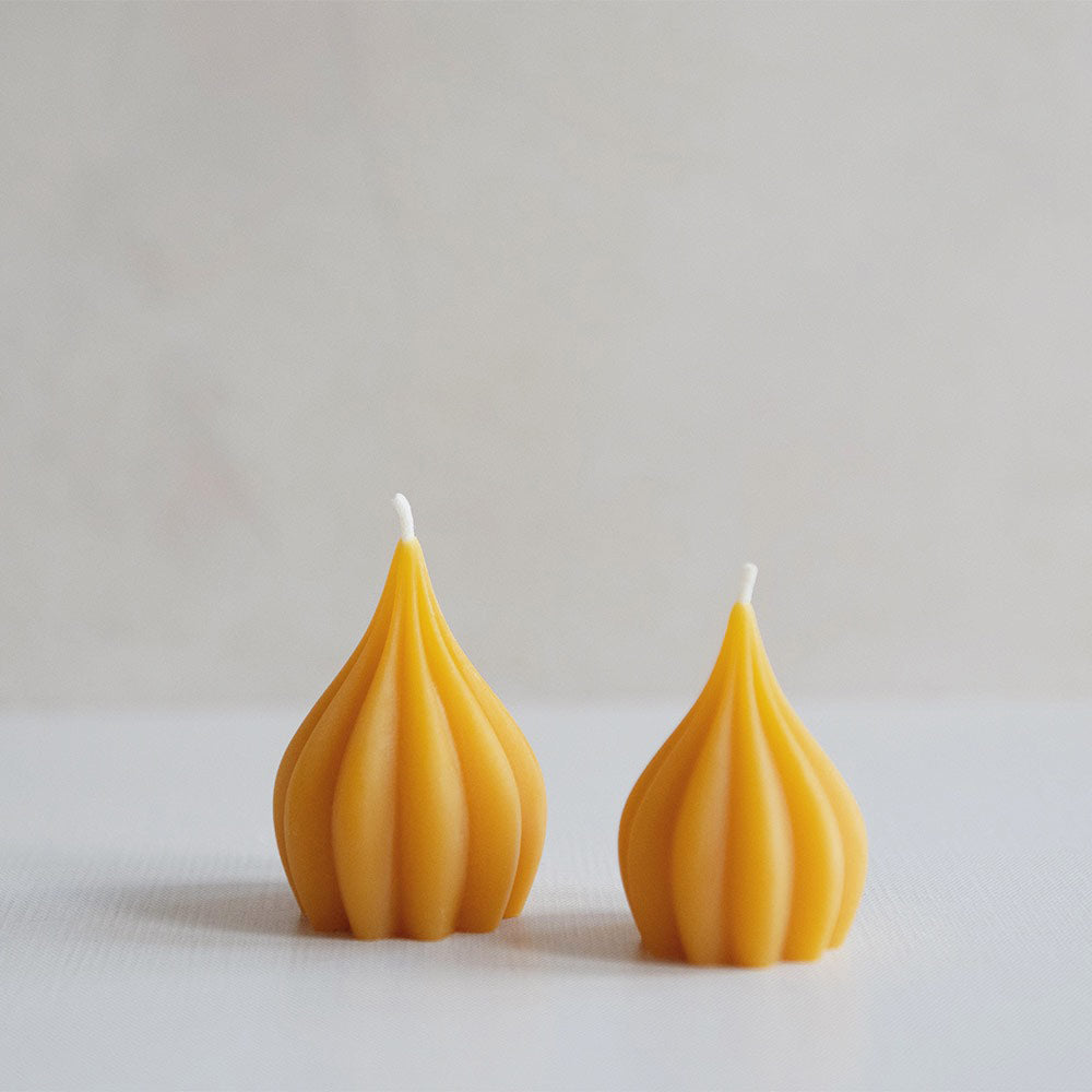 Natural Beeswax Kiss Candles Set - Handmade Soy Wax Candles for Romantic Dinners, Bath Relaxation & Home Decor (6-Pack)