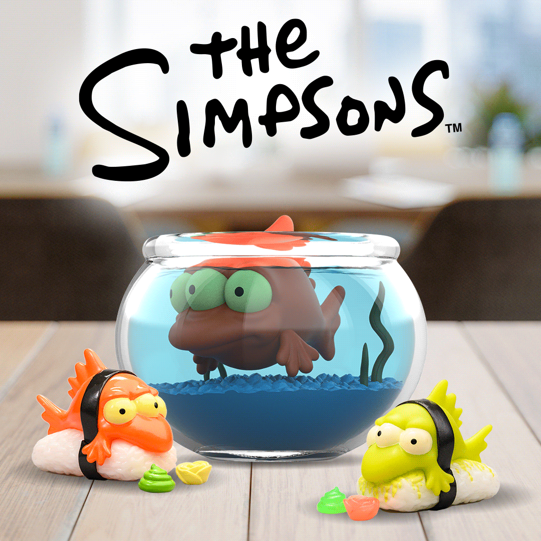 The Simpsons Blinky in Fish Bowl 5.5” Vinyl Collectible Figure - Funko Pop Style Cartoon Character Decor for Office Desk, TV Stand & Anime Lover Gift
