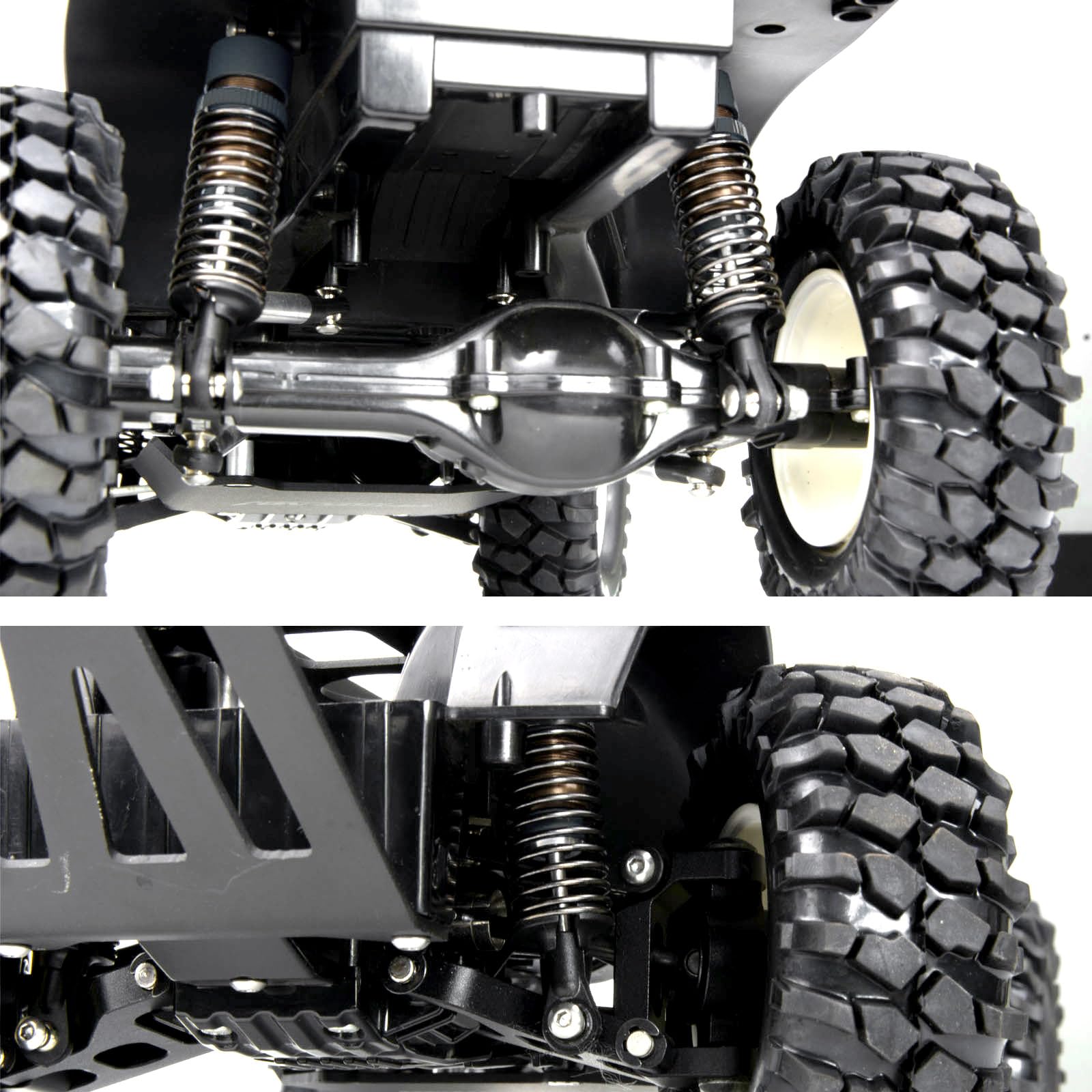 1/10 Scale 80mm RC Oil Filled Shock Absorbers Kit - Compatible with Tamiya TRX4, Axial SCX10, D90 Truck Crawler - Off-Road Car Upgrade Replacement Parts (Grey) - Perfect for Rock Crawling, Trail Driving & RC Car Performance Enhancement