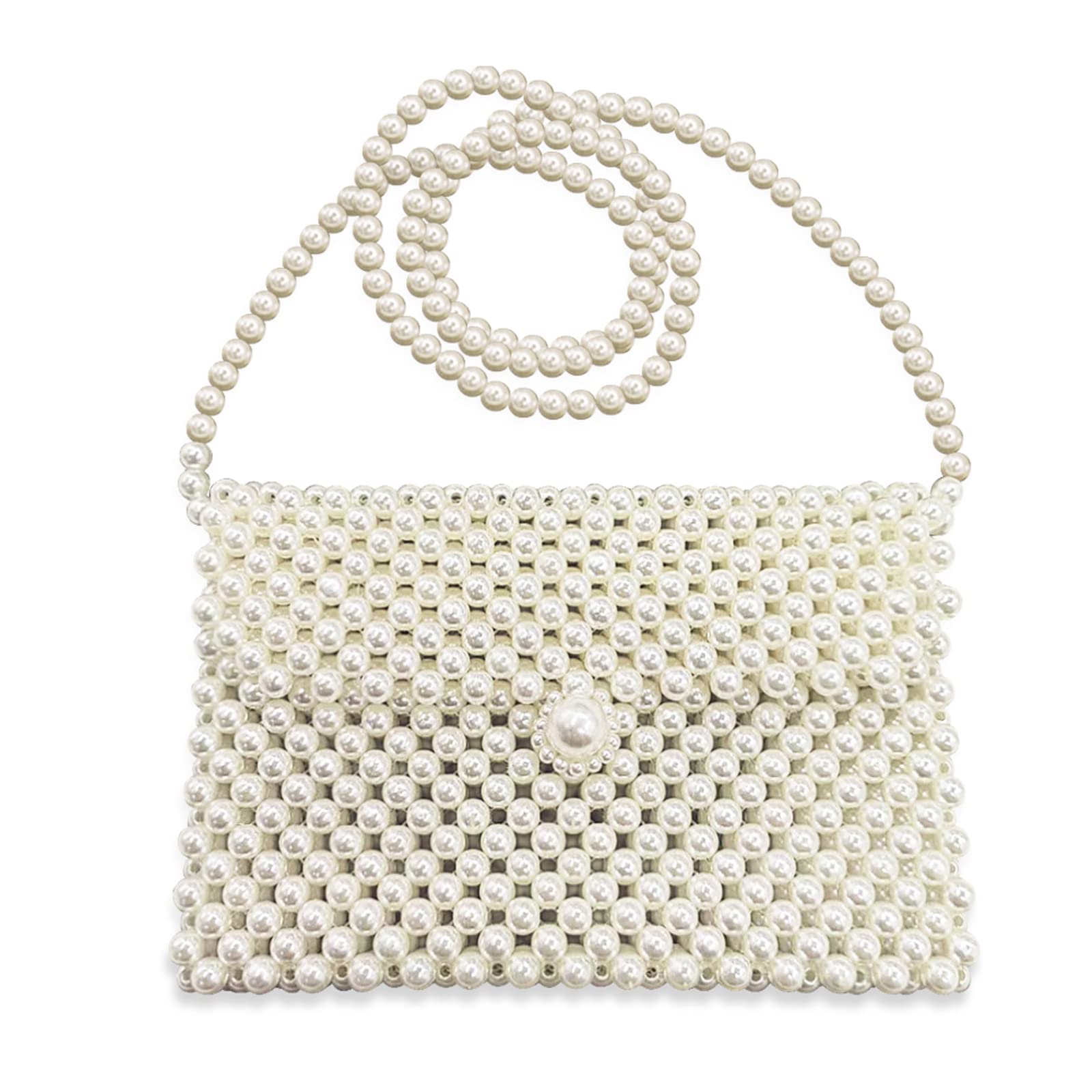 Elegant Pearl Clutch Purse for Women - Beaded Evening Bag for Parties, Weddings & Special Occasions | Perfect for Formal Events, Date Nights & Bridal Accessories