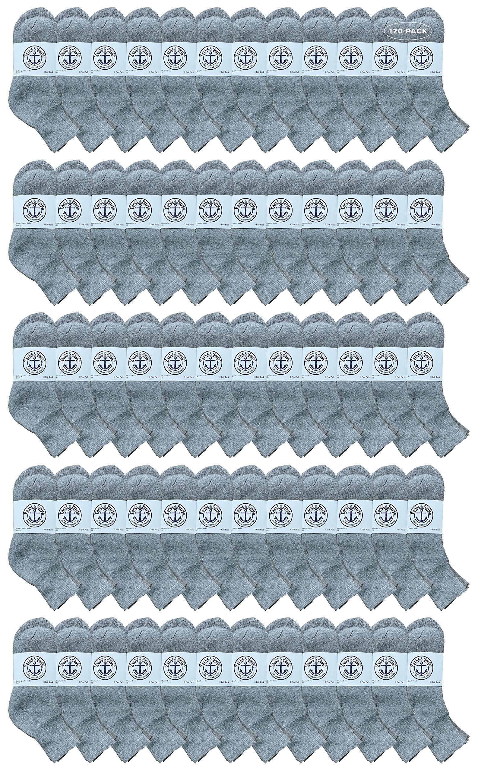 **Yacht & Smith Men's Cotton Athletic Mid Ankle Socks - Bulk Pack (Size 10-13) - Perfect for Running, Gym & Casual Wear**