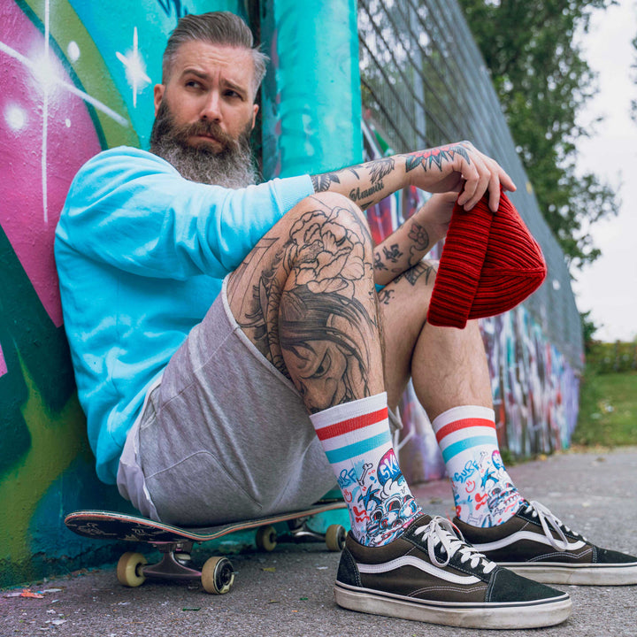 Premium American Socks - Signature Fresh Mid High Cotton Crew Socks for Men & Women - Perfect for Workout, Running, and Everyday Comfort