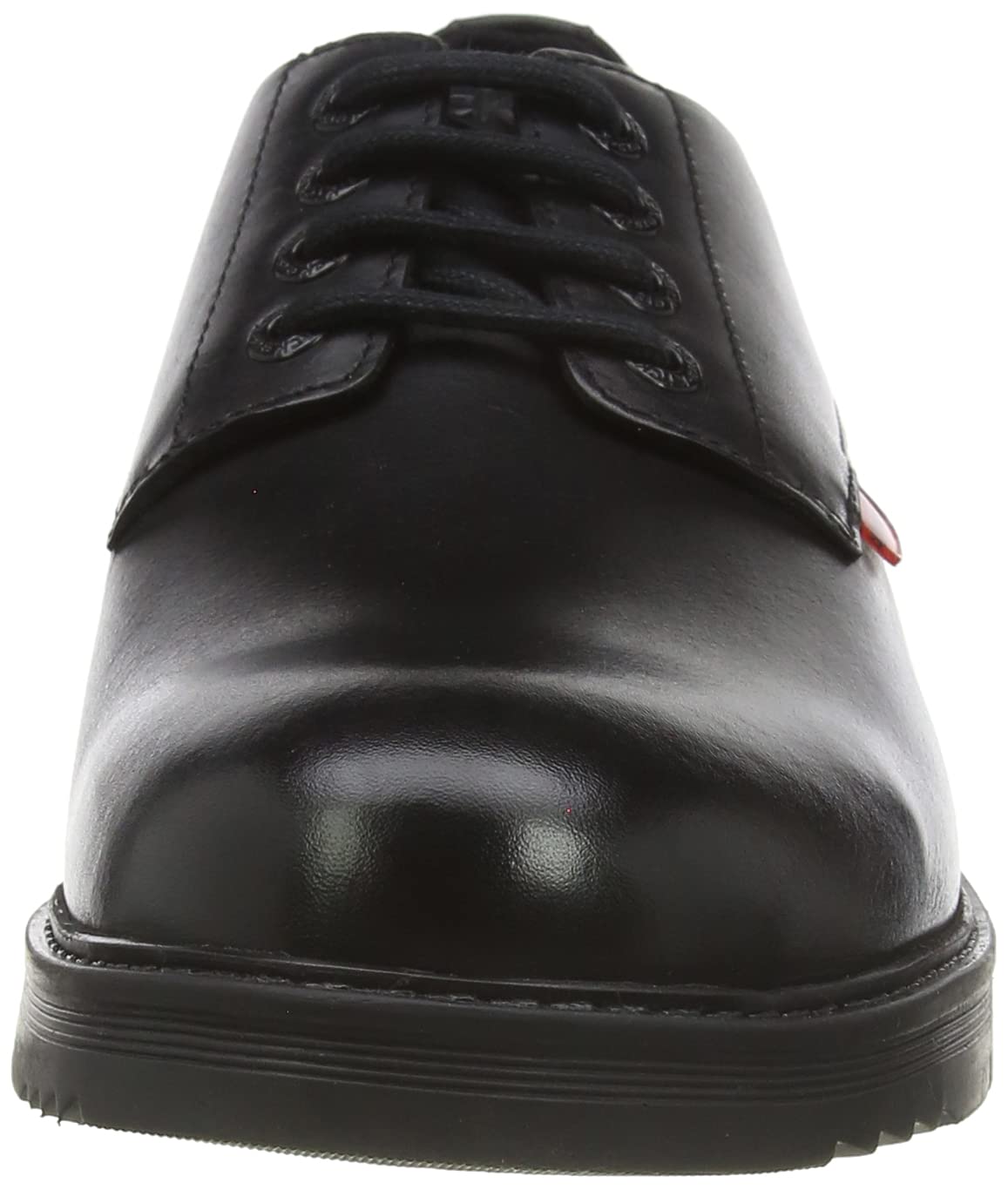 Kickers Men's Finley Lo School Uniform Shoe - Comfortable Black Leather Sneakers for Boys & Teens - Perfect for School, Uniform Dress Code & Casual Wear