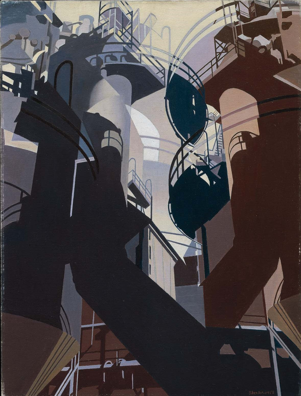 Charles Sheeler Ore Into Iron - Vintage American Industrial Art Print - Perfect for Home Office & Industrial Decor