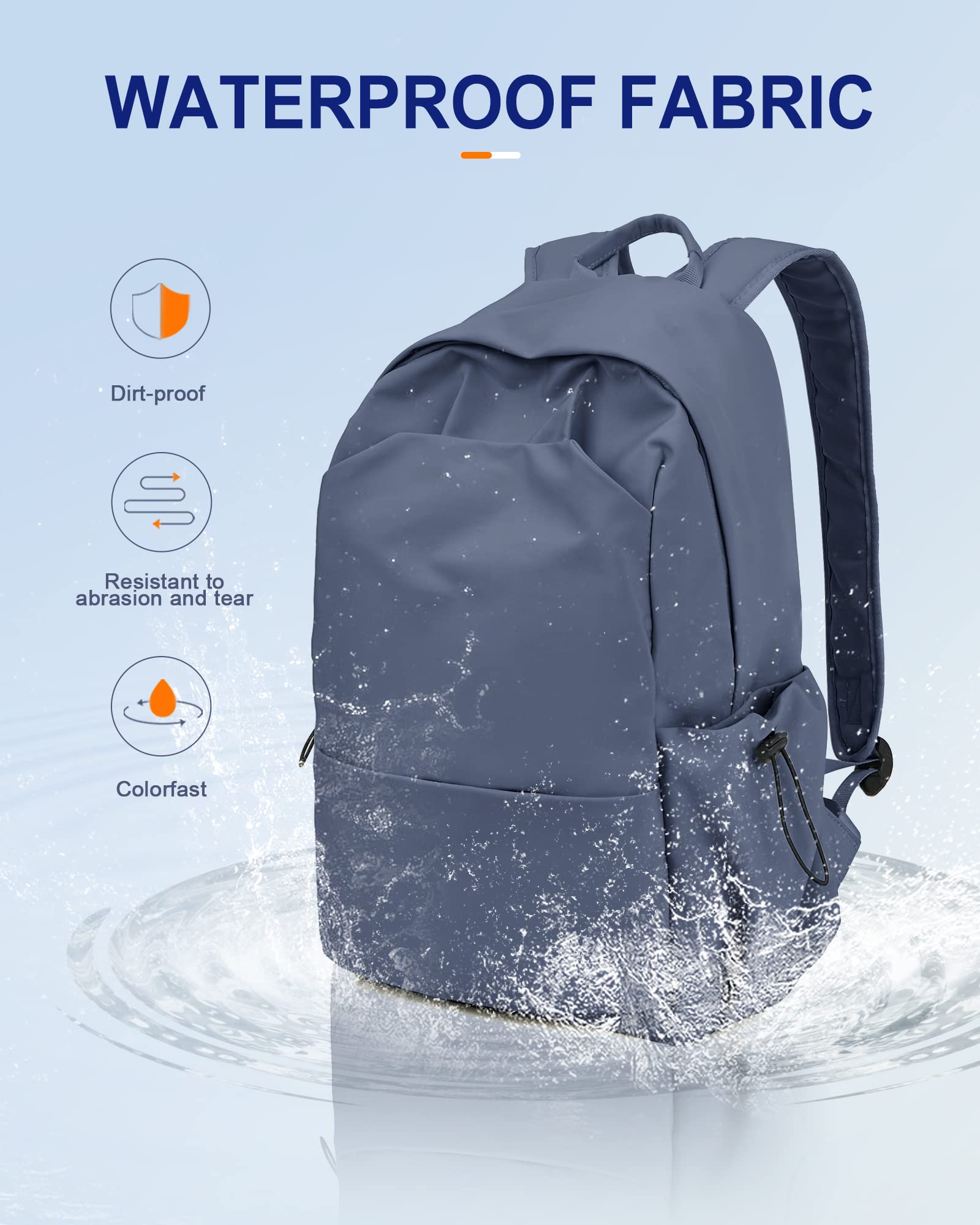 Stylish Lightweight Bluish Purple Backpack for Women & Men - Durable Gym, Casual Daypack & Laptop Bag for College, Work & Travel | Perfect for School, Office, Commuting & Outdoor Adventures