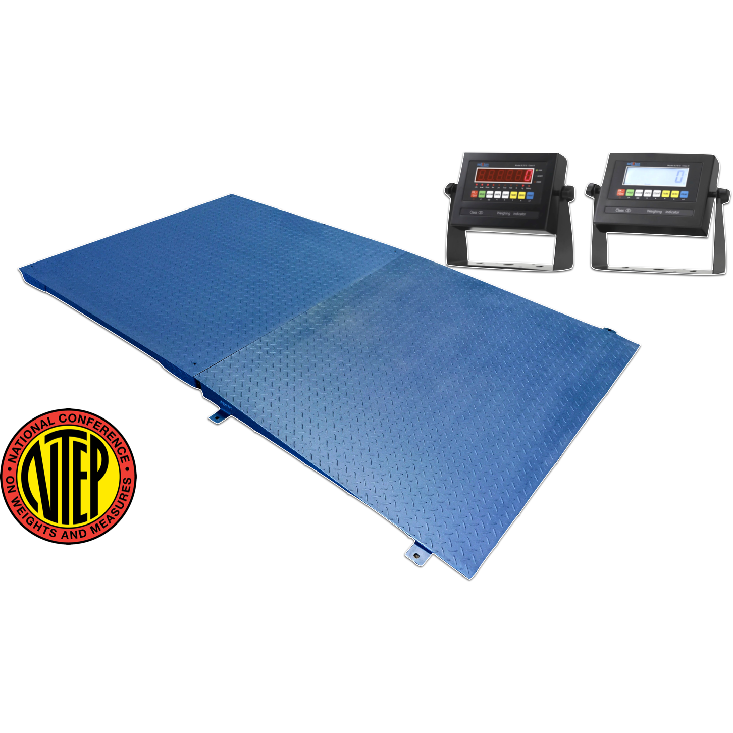 SellEton SL 800 4x4 NTEP Certified 10,000 lb Capacity Floor Scale with Ramp - Heavy Duty Industrial Weighing Solution for Warehouses, Shipping & Logistics (4' x 4' Platform, 2 lb Graduation)