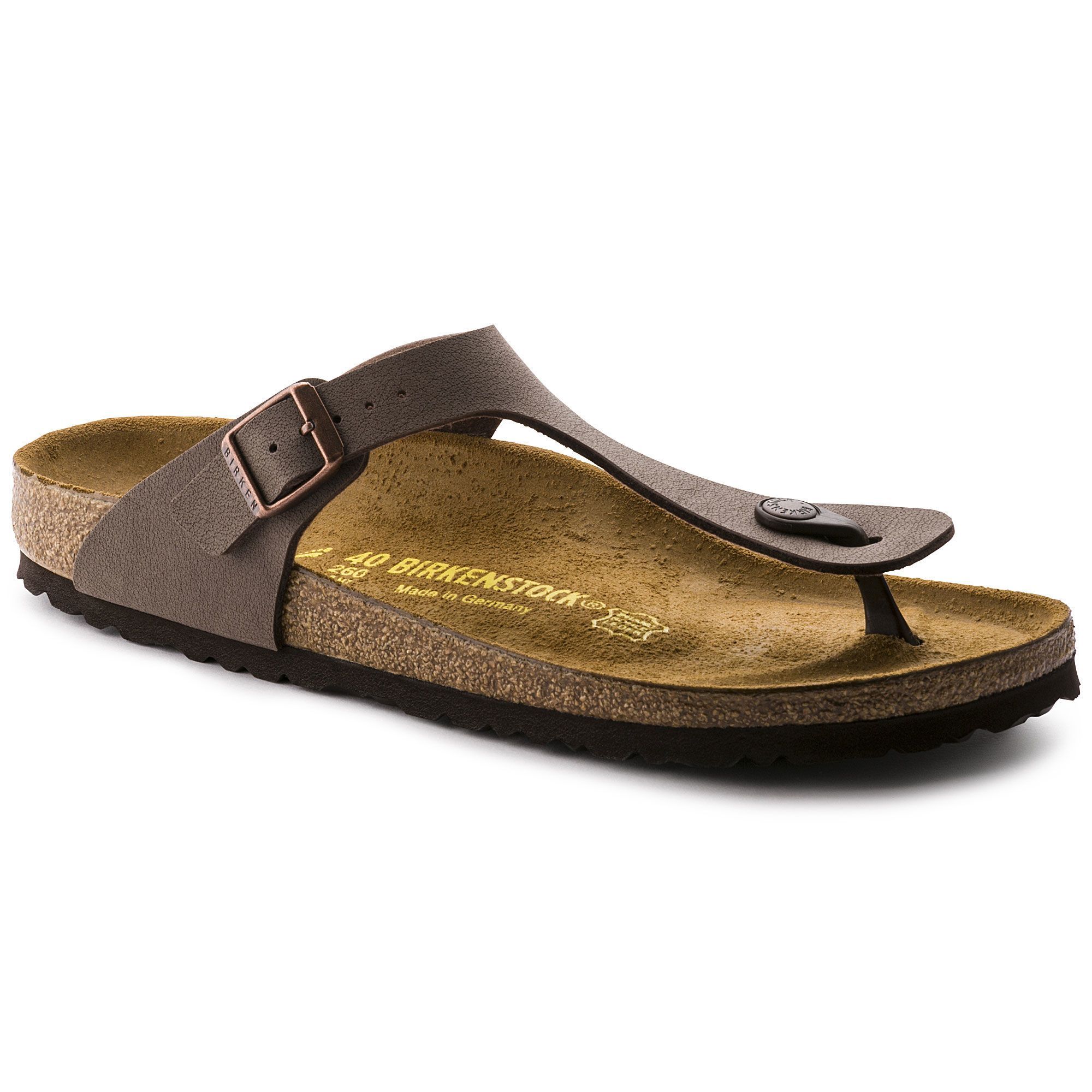 BIRKENSTOCK GIZEH Women's Sandals - Mocha Birkibuc Leather Comfort Footbed Slides for Casual Wear, Walking & Summer Outfits