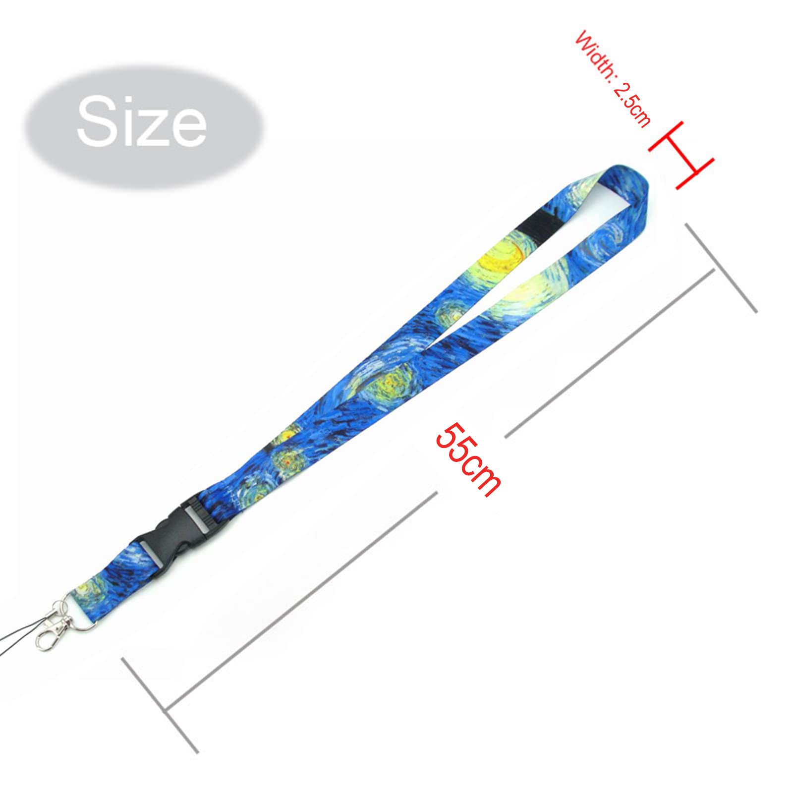 2 Pack Detachable Lanyard with ID Holder & Keychain - for Work, Events & Travel