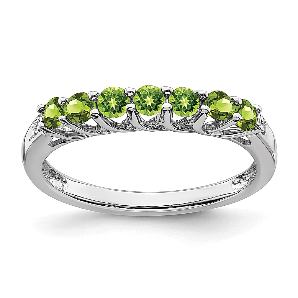 925 Sterling Silver Peridot & Diamond Ring - August Birthstone Jewelry for Women, Elegant Gift for Her | Perfect for Anniversaries, Engagements & Special Occasions