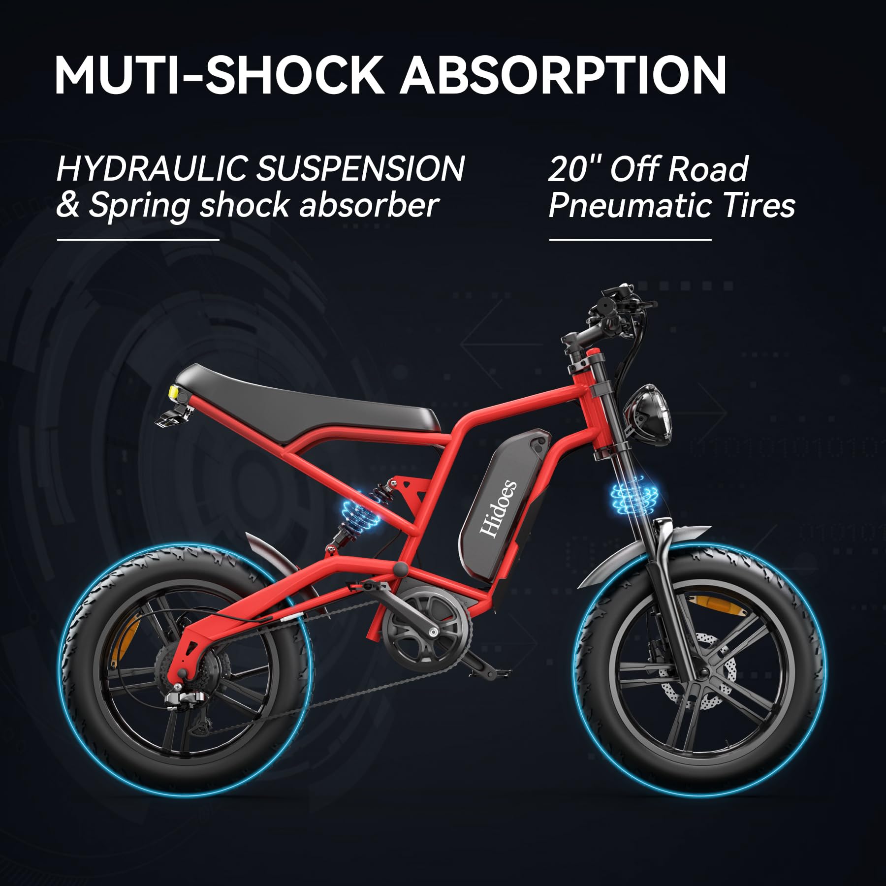 Hidoes B6 700-1200W Electric Bike for Adults - 20