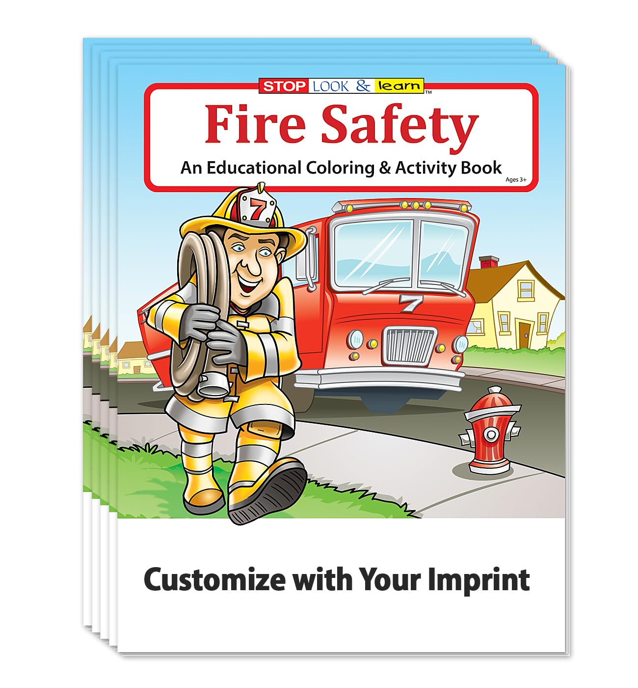 ZOCO Firefighter Coloring Books for Kids - 250 Pack No Crayons Included - Fire Safety Educational Activity Books for Fire Prevention Week - Fun Learning Games & Puzzles for Children - Perfect for Schools, Community Events & Home Safety Education