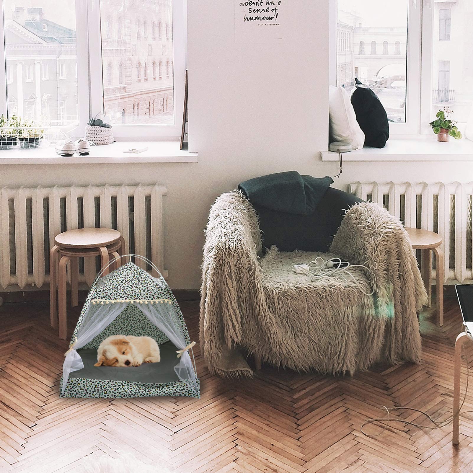Balacoo Cat Tent House - Indoor/Outdoor Pet Bed for Cats & Dogs - Cozy Camping & Play