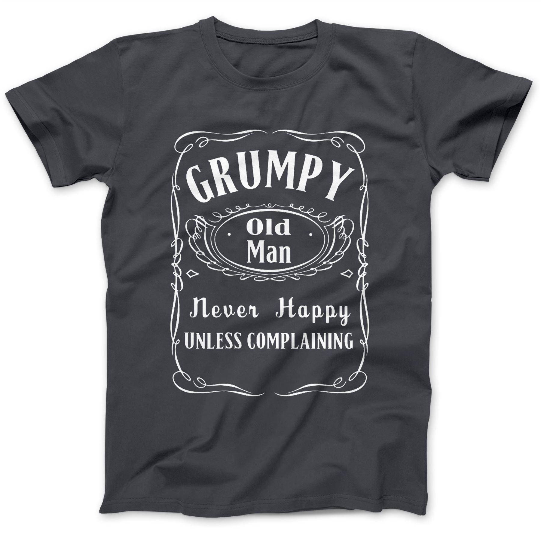 Funny Grumpy Old Man Git Dad Grandad Gift T-Shirt - 100% Cotton Charcoal Grey - Perfect for Birthdays, Father's Day & Family Reunions