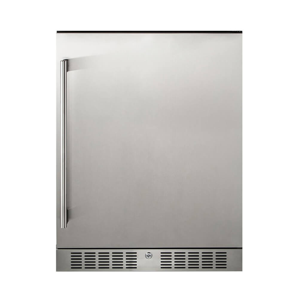 Premium 5.3 Cu.Ft Stainless Steel Built-In Undercounter Wine Beverage Refrigerator - Single Door Design (Model SAK95276) for Home Bars, Restaurants & Entertaining Spaces
