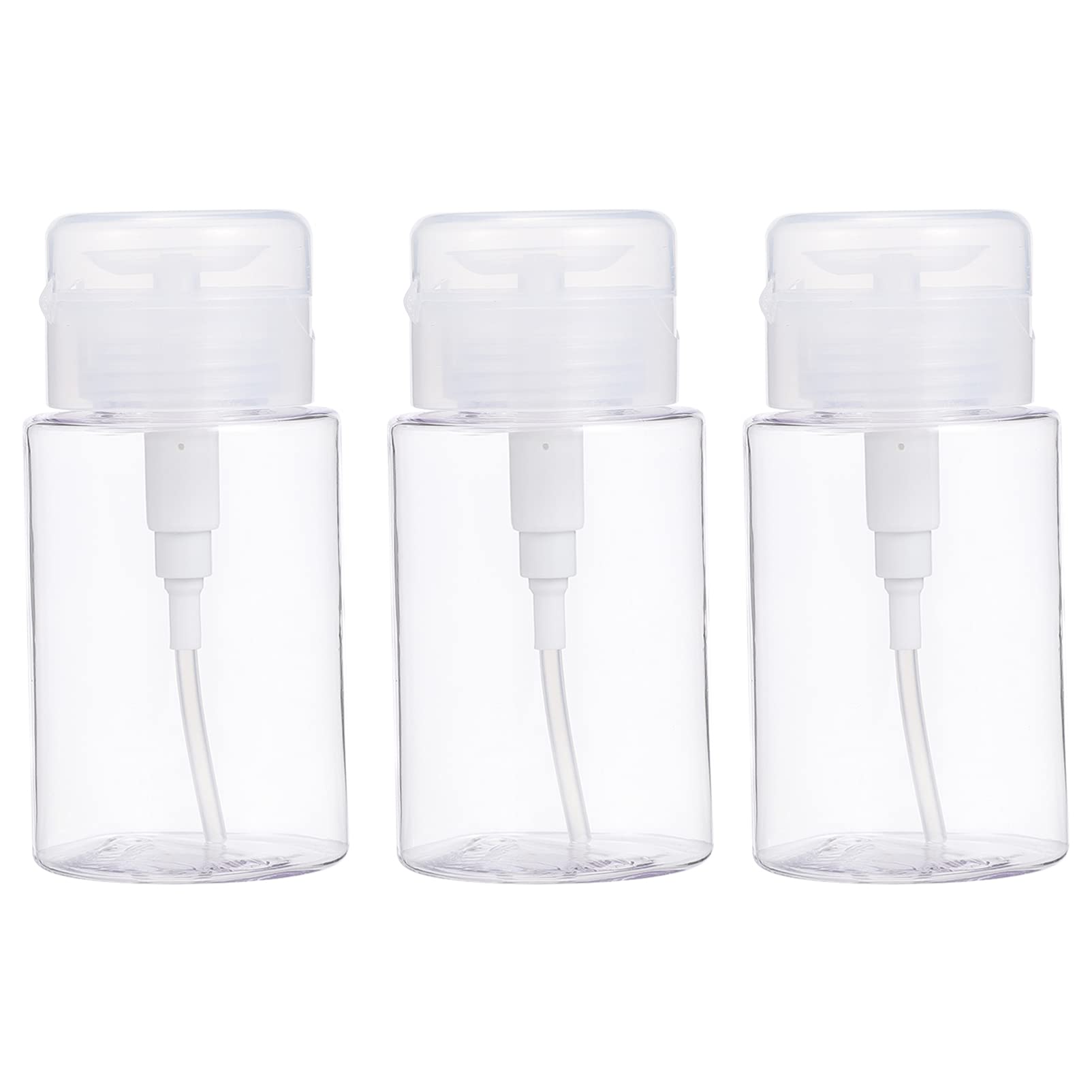 3pcs White Plastic Squeeze Spray Bottles for Manicure, Cleaning & Alcohol Dispenser - Empty Lotion Bottles for Nail Salon, Home & DIY Liquid Solutions (Great for Nail Polish Remover, Cleaning Supplies & Beauty Products)