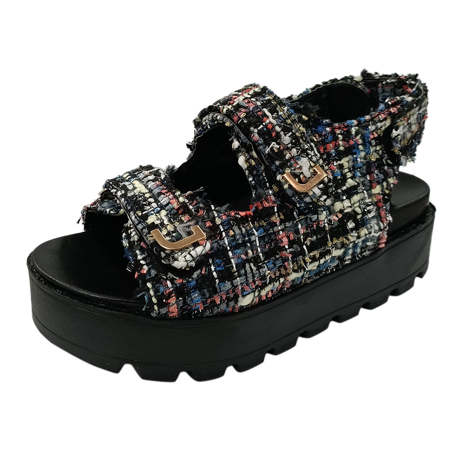 Women's Retro Peep Toe Wedge Sandals - Fashion Platform Summer Sandals for Women | Perfect for Beach, Vacation & Casual Outings