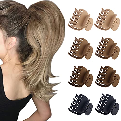 8Pcs.Colored Ponytail Clips