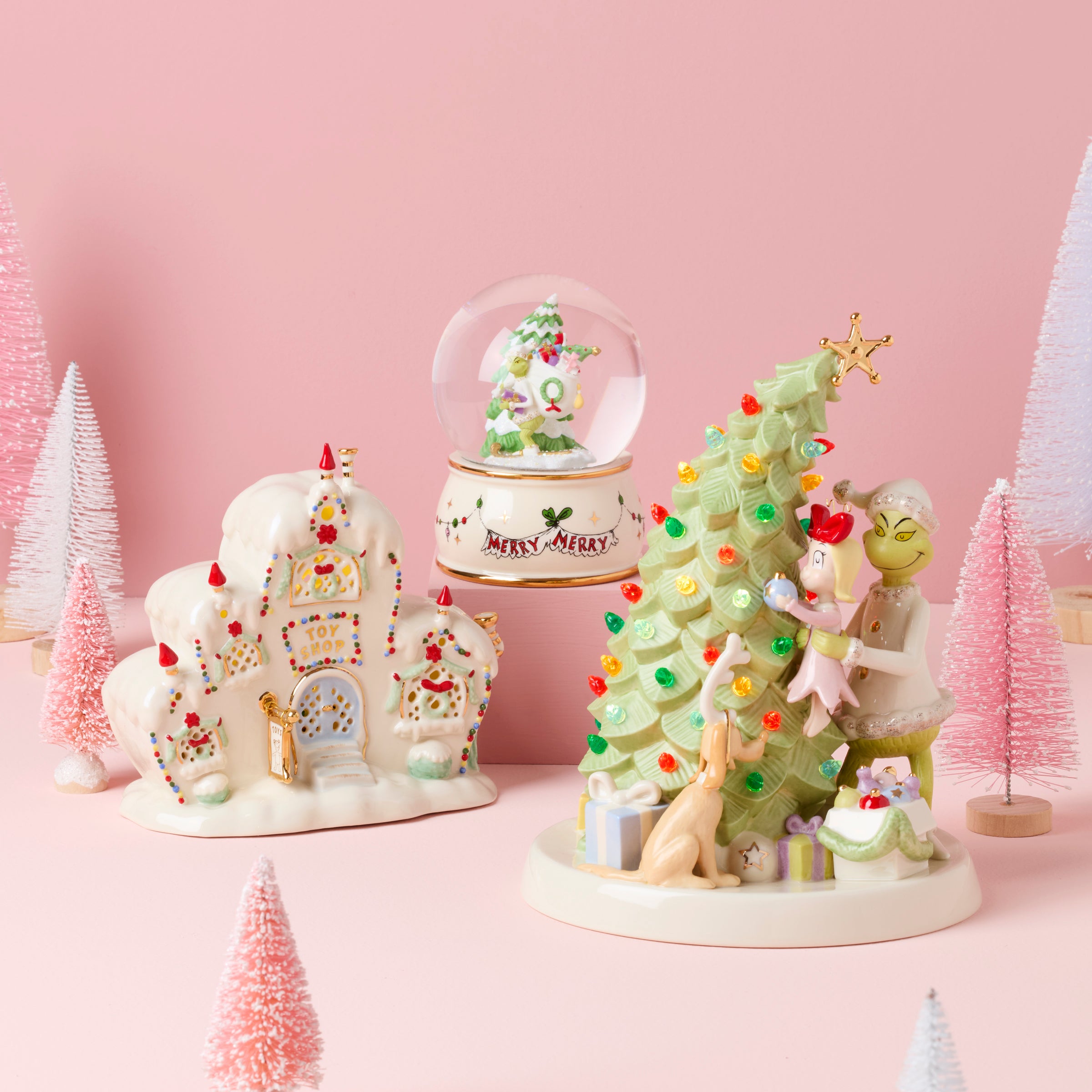 Festive Grinch Christmas Tree Light-Up Figurine - Perfect for Holiday Decor, Party Centerpiece & Gift Giving