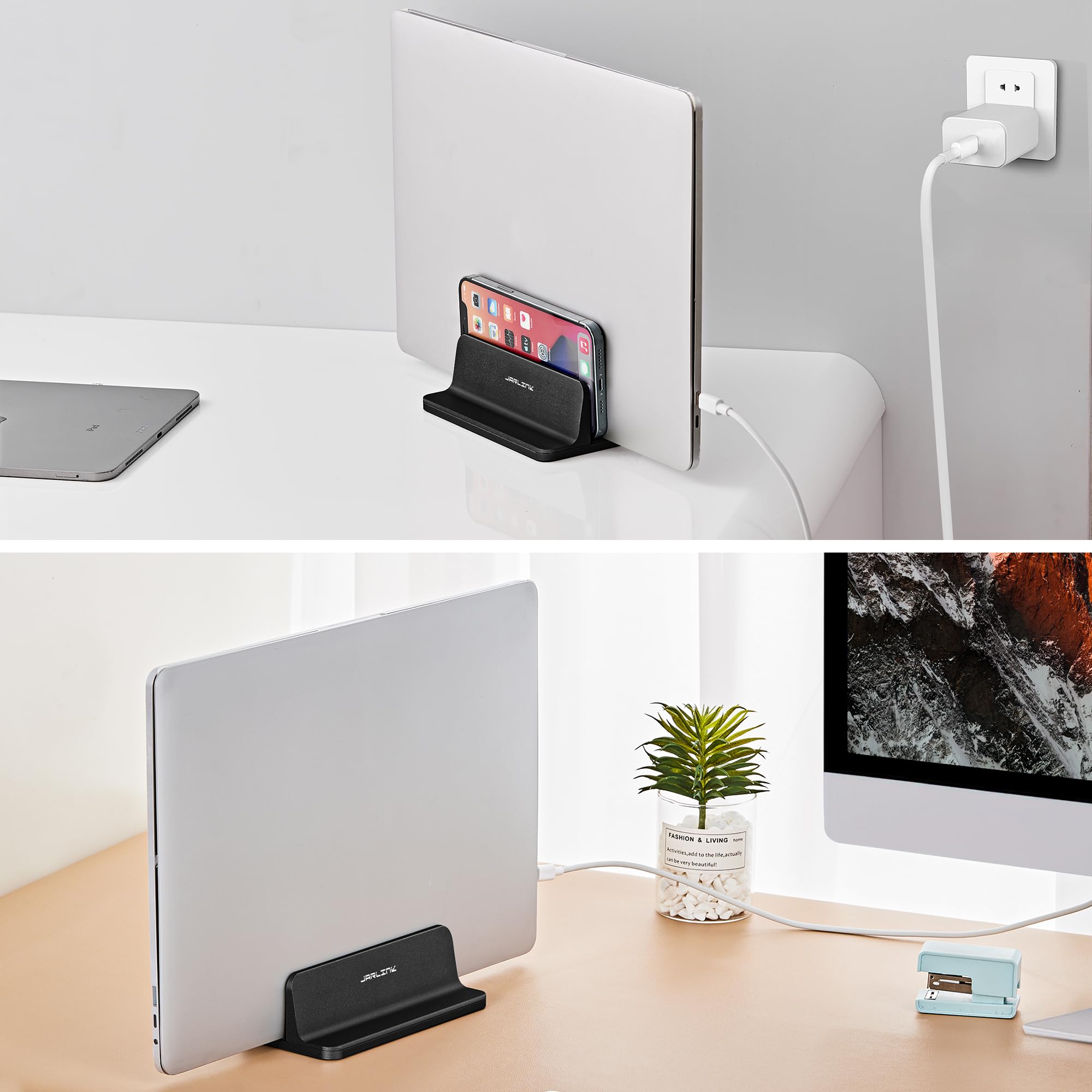 JARLINK Adjustable Aluminum Laptop Stand Holder for MacBook Pro/Air, Surface, Dell & Gaming Laptops up to 17.3