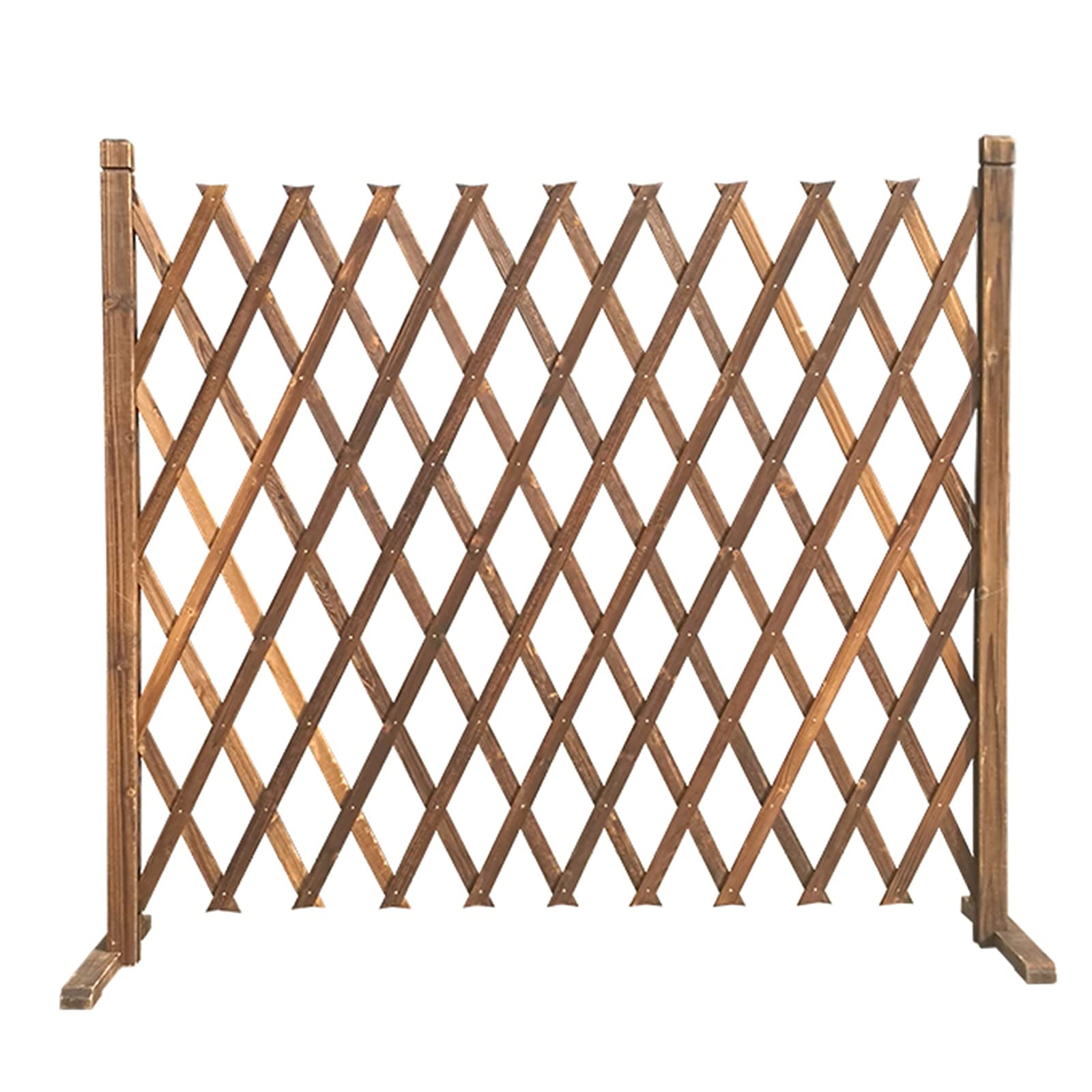 Expandable Freestanding Wood Garden Trellis Fence - 50/70/90/120cm Tall Privacy Screen for Plants, Outdoor Patio, Courtyard & Backyard (H50xL120cm) - Perfect for Climbing Vines, Flower Support & Decorative Yard Fencing