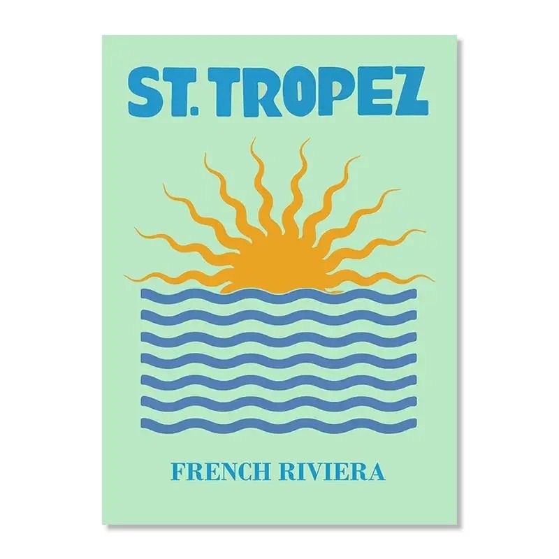 Preppy Cities Pastel Canvas Posters - Aesthetic Wall Art for Home, Office & Dorm Decor | Perfect for Bedroom, Living Room & Gift Ideas
