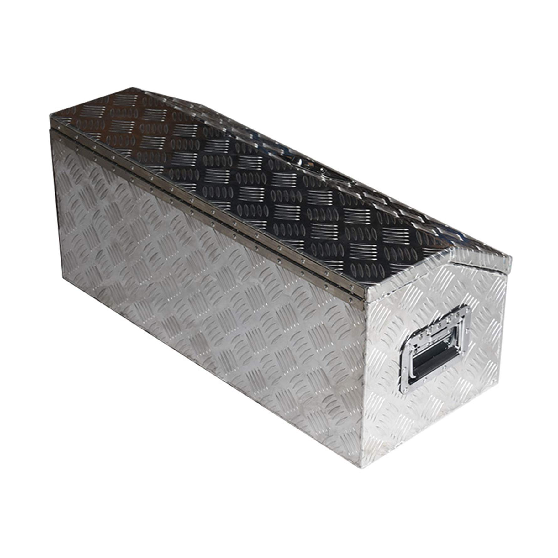 30 Inch Silver Aluminum Tool Box for ATV, Truck, Pickup & RV - Heavy Duty Storage Replacement with Secure Locking - Perfect for Off-Roading, Camping & Work Site Organization