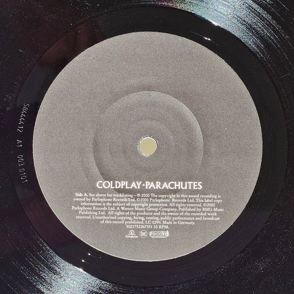 Coldplay Parachutes Vinyl LP Album - Limited Edition Reissue 140g (Mint Condition) - Perfect for Music Lovers & Vinyl Collectors, Great Gift for Birthday & Christmas