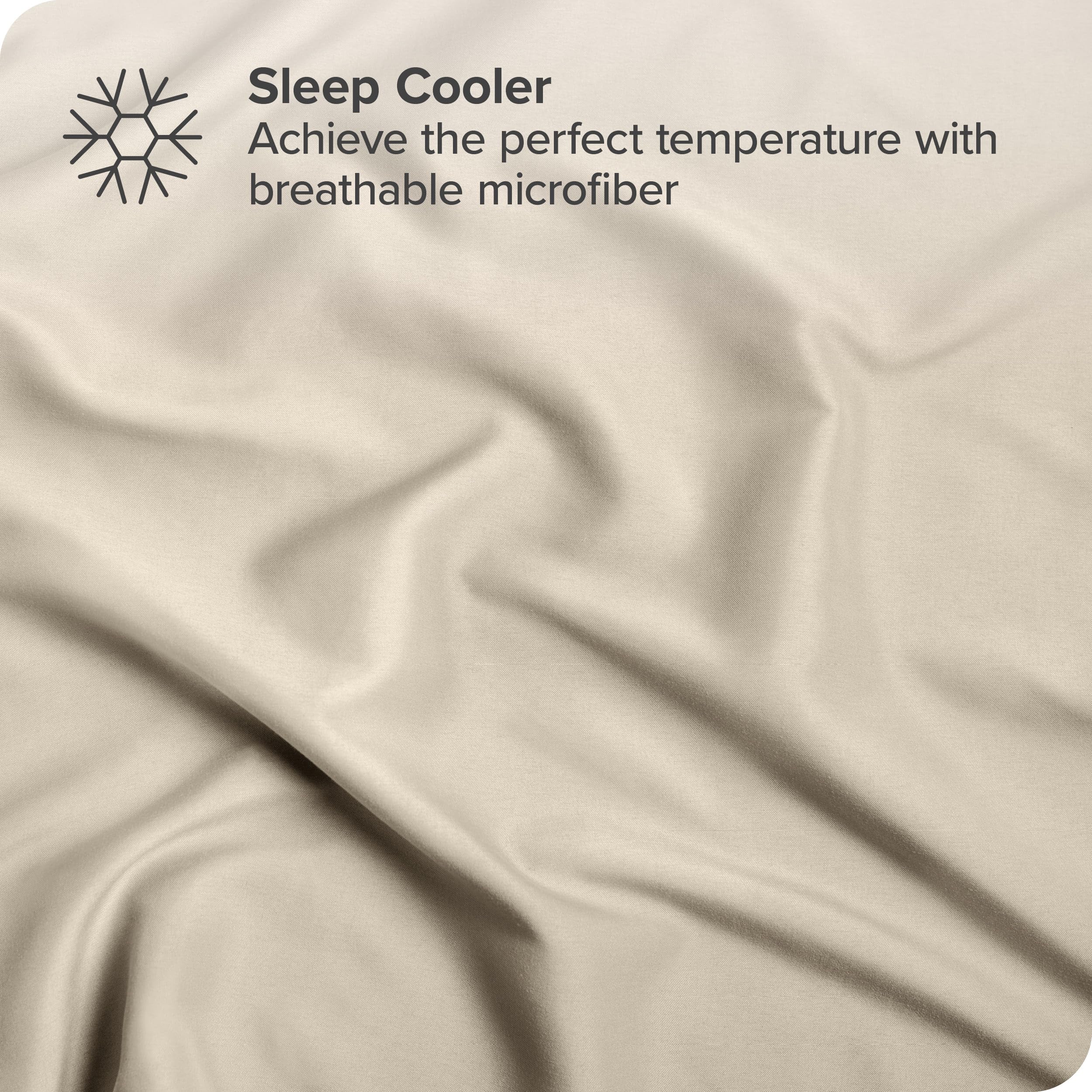 Bare Home Reversible Down Alternative Comforter & Sheet Set - Full Size Bedding - Soft Taupe/Sand - All Season Bed-in-a-Bag | Perfect for Guest Rooms, Dorms & Cozy Bedroom Decor