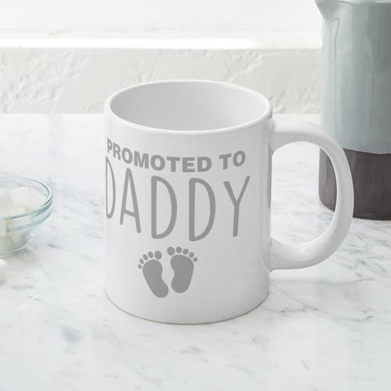 Promoted To Daddy 20 oz Ceramic Coffee Mug - Large Insulated Coffee Cup for New Dads, Father's Day Gift, Office & Home Use