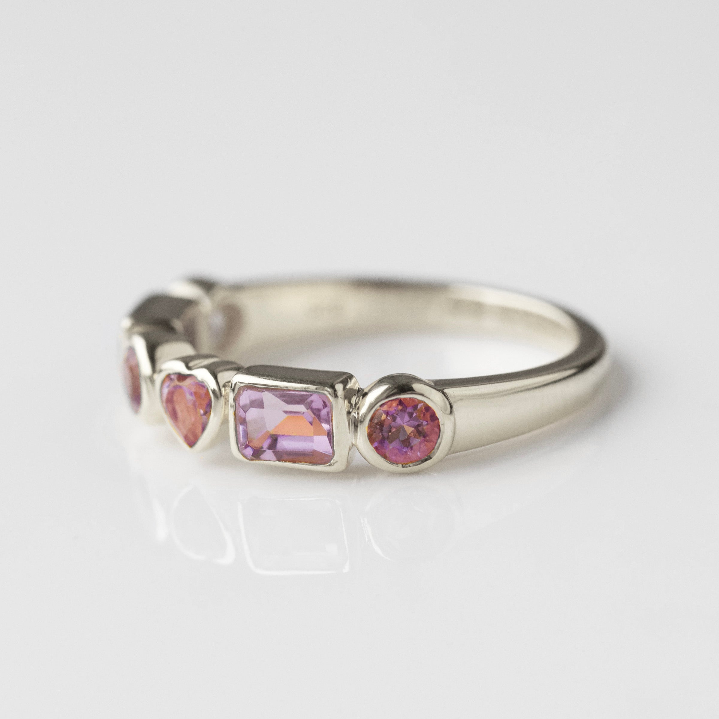 Lucky In Love Amethyst Ring for Women - Genuine Purple Gemstone Jewelry Gift for Valentine's Day, Anniversary & Special Occasions