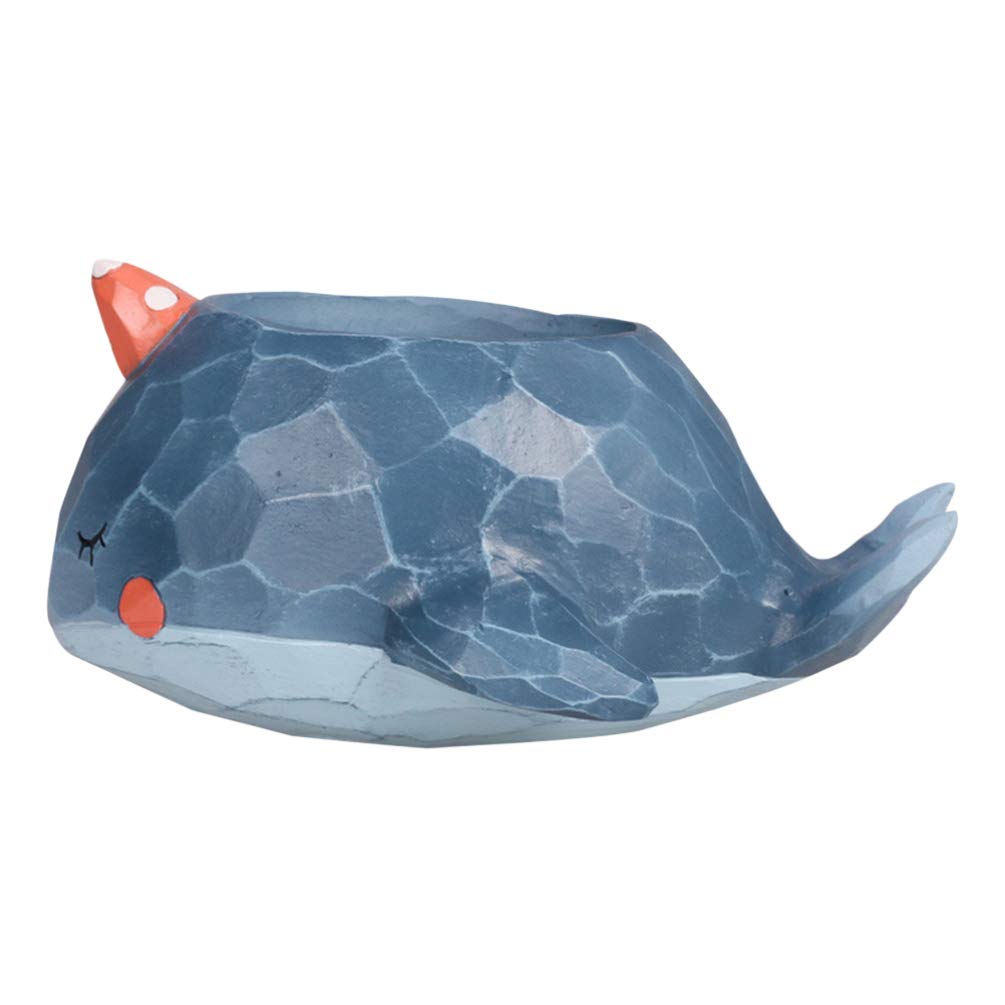 Yardwe Small Succulent Pots - Whale Shaped Resin Bonsai Planter for Cactus & Plants - Cute Desktop & Home Office Decor for Indoor Gardening Gifts