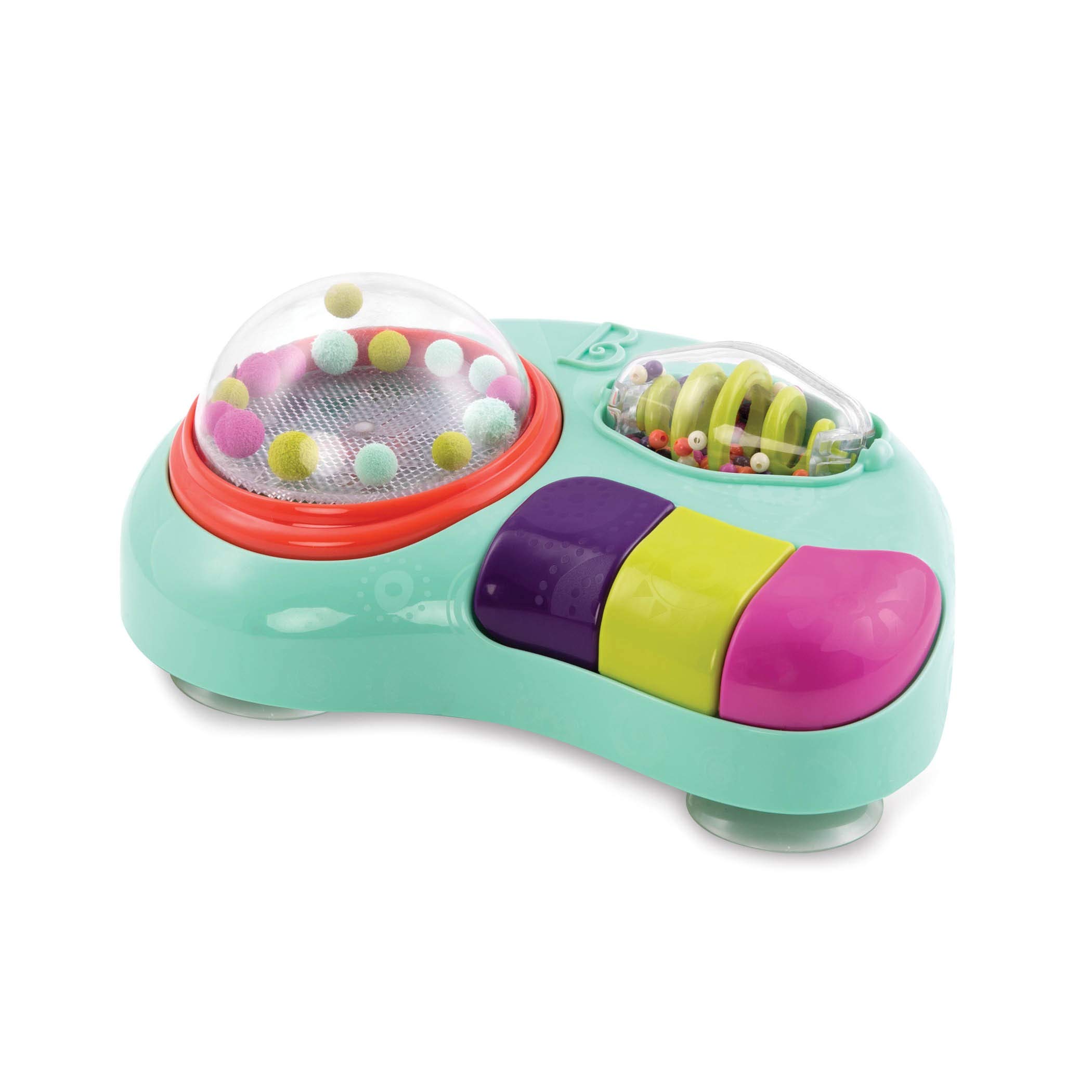 B. Toys Whirley Pop Lights & Music Station - Baby Toy with Suction Cups, Non-Toxic & BPA-Free - Interactive Sensory Play for Infants & Toddlers at Home or Daycare