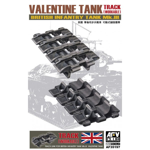 1/35 Scale AFV 35197 Valentine Mk.I Tank Model Kit with Workable Tracks - Perfect for Military History Enthusiasts & Wargaming Scenes