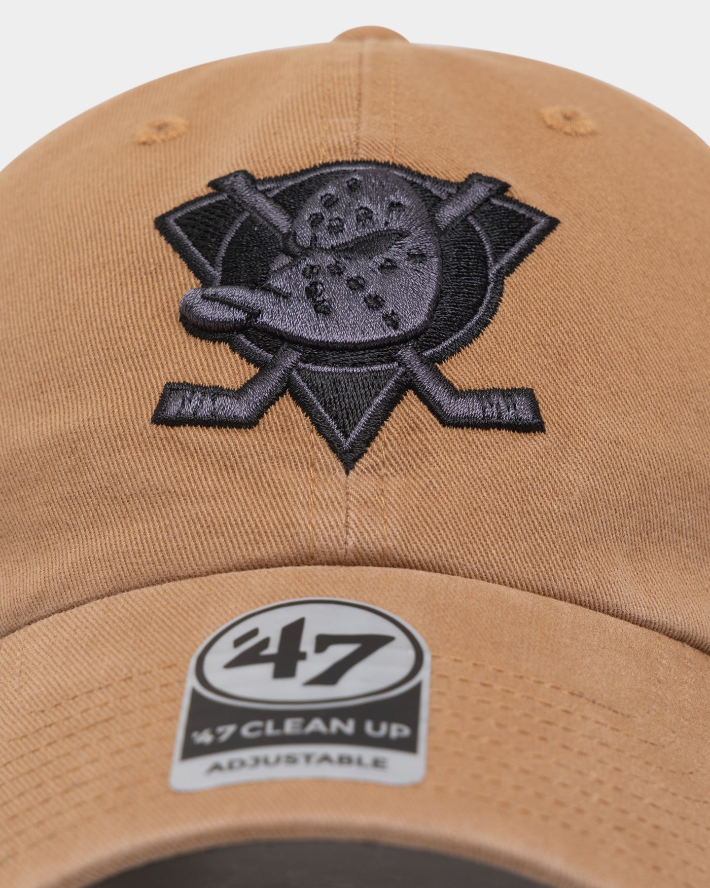47 Brand Anaheim Ducks '47 Clean Up Adjustable Strapback Hat - Camel Color - Official NHL Team Logo - Perfect for Game Day & Casual Wear