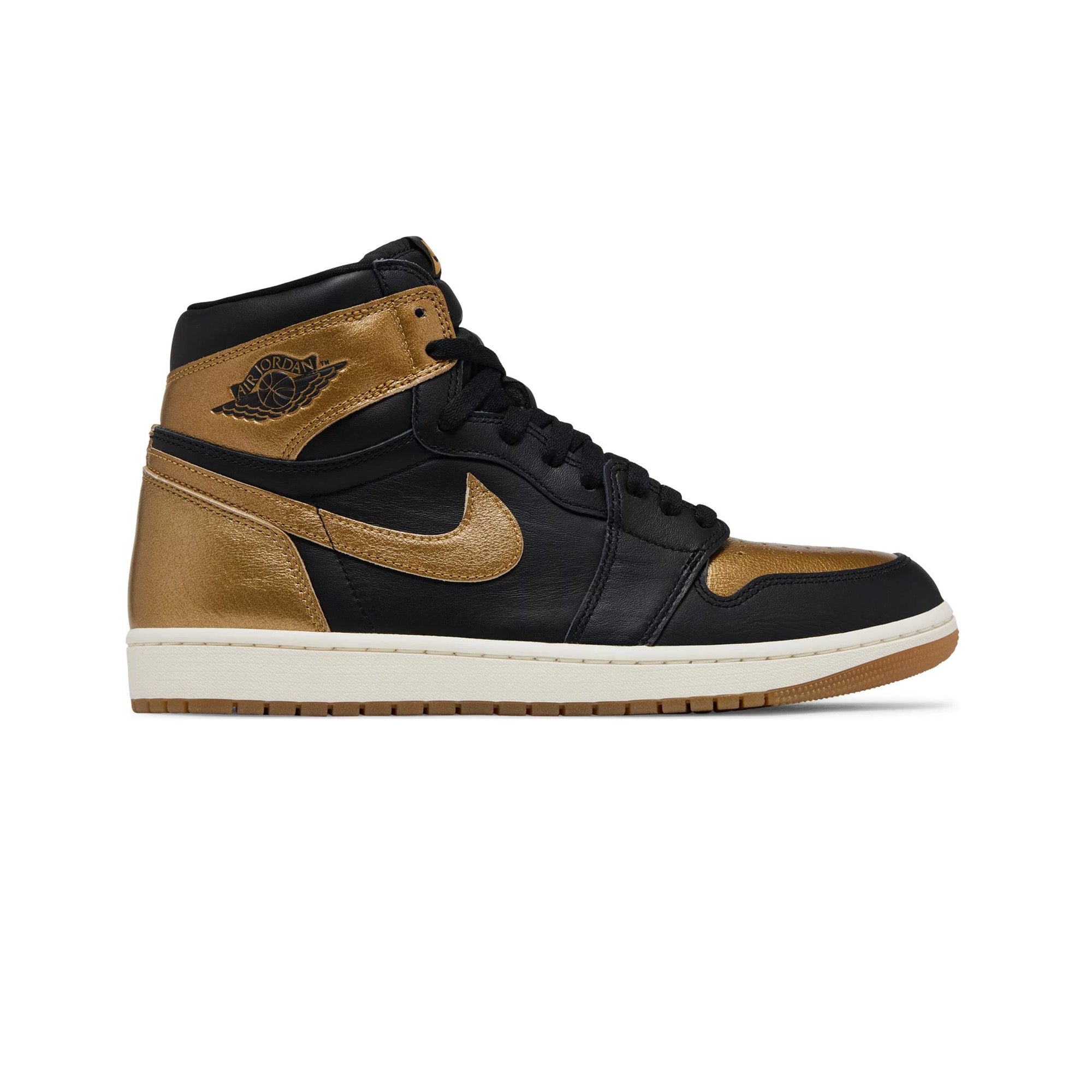 Air Jordan 1 Retro High OG 'Black Metallic Gold' Sneakers (2024) - Men's Basketball Shoes for Streetwear & Casual Style